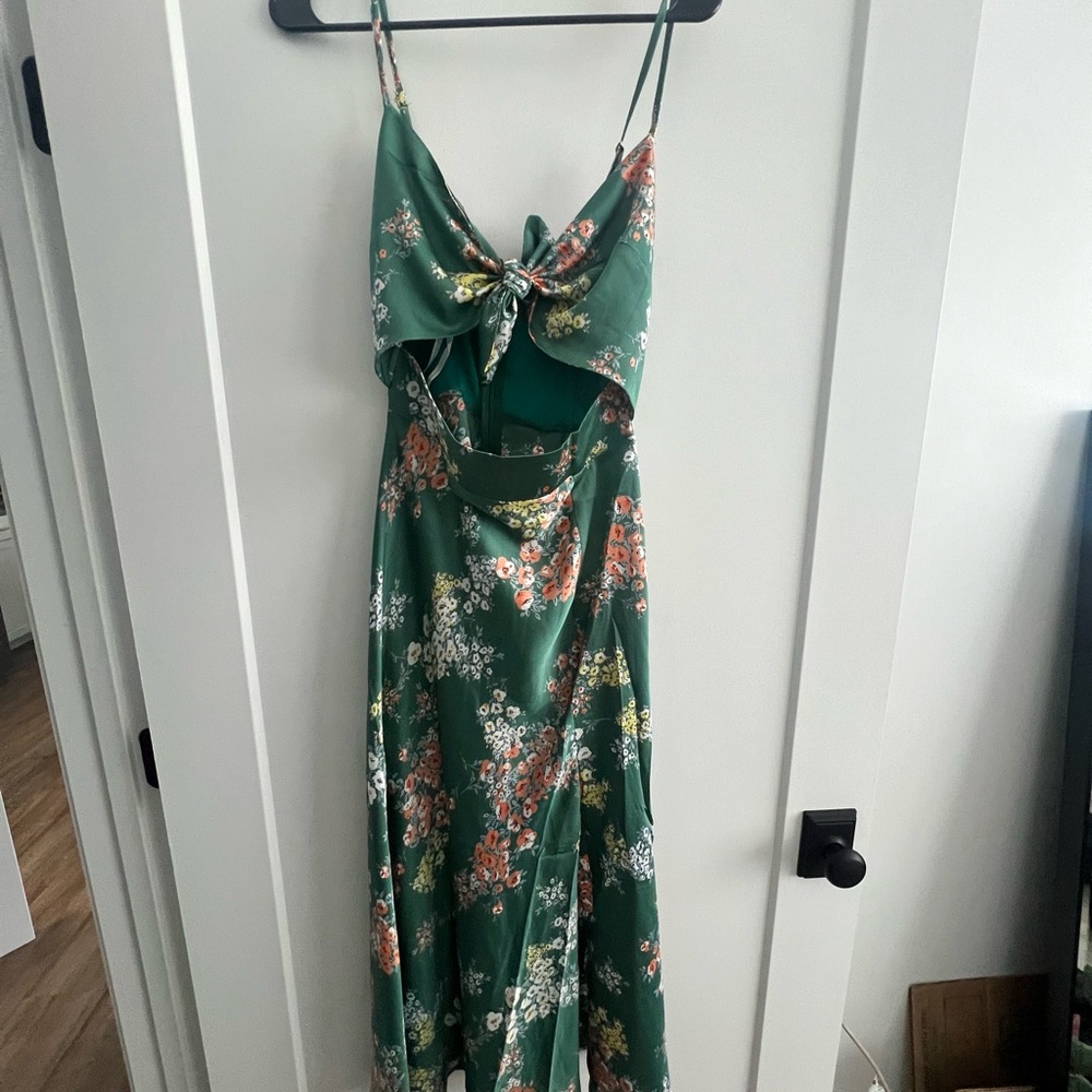 Billy J Green Dress with cutout